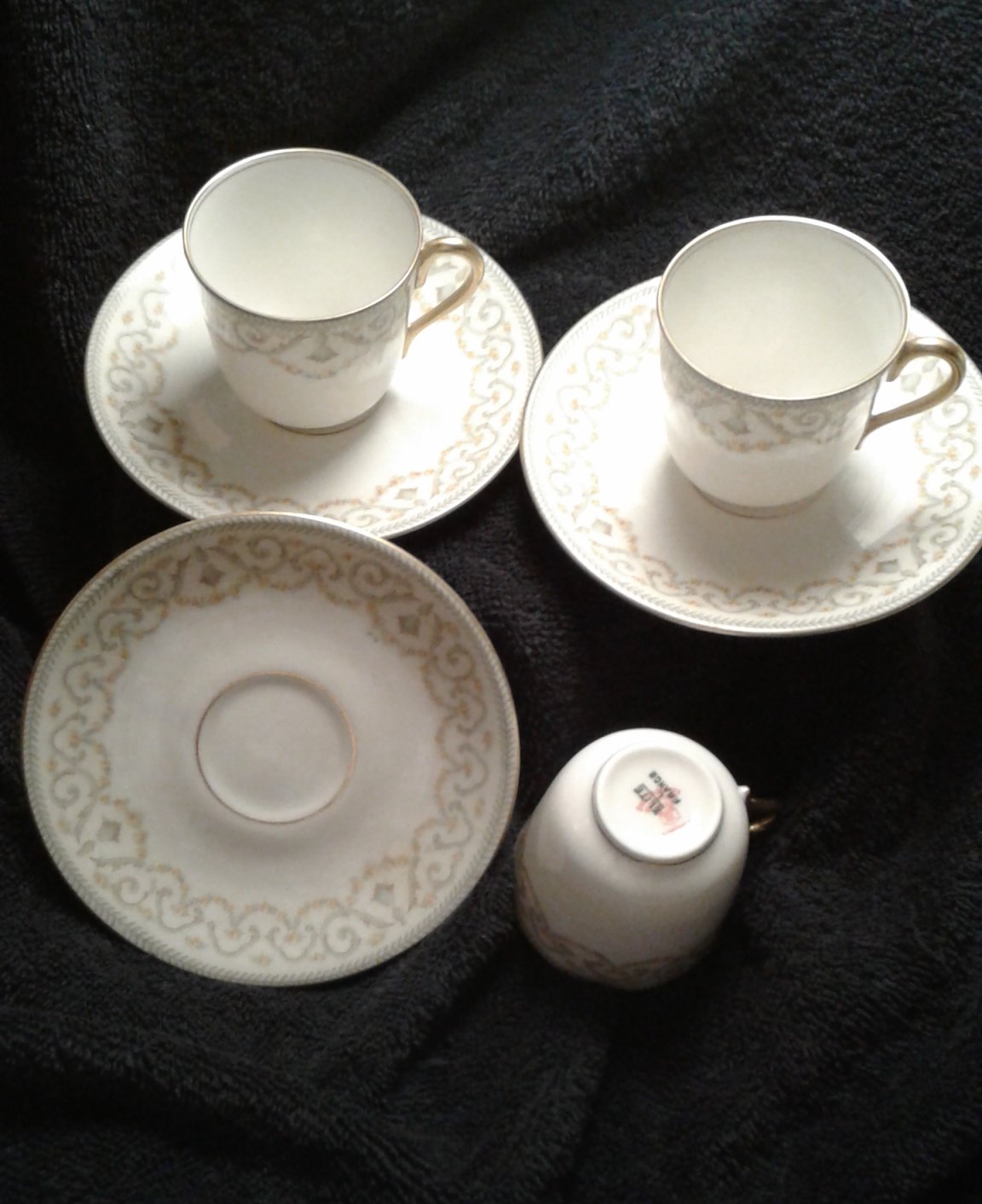 Limoges Bawo & Dotter Elite Works - Lot of 3 ~ Demitasse Cups & Saucers; pattern BWD13