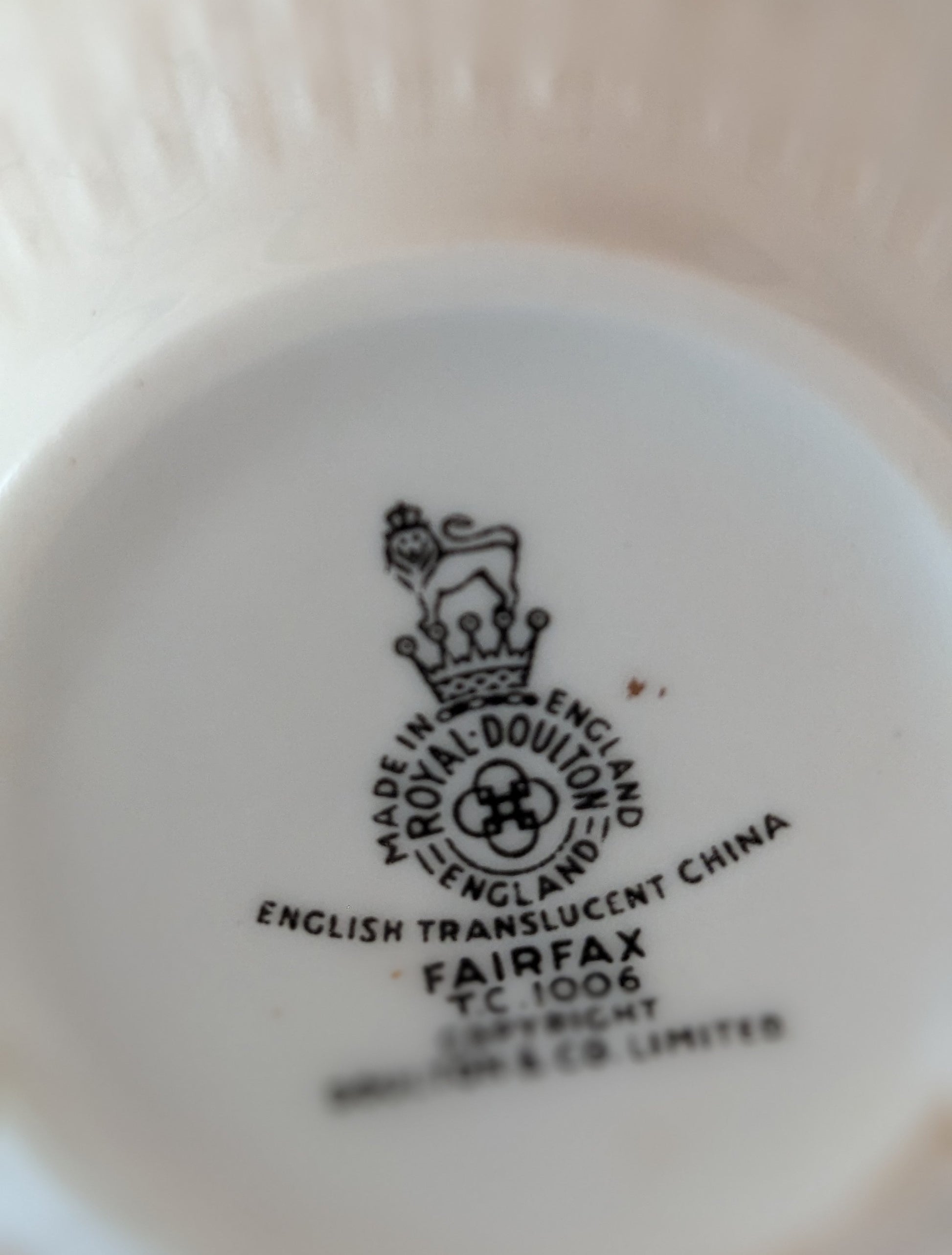 Royal Doulton vintage makers mark pattern TC 1006