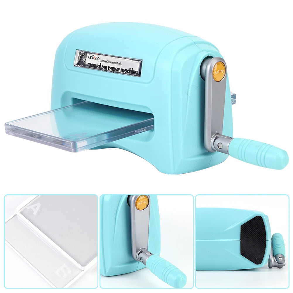 Portable Die Cutting Machine: Perfect for Crafting on the Go - Includes Plastic Backing Plates and Manual
