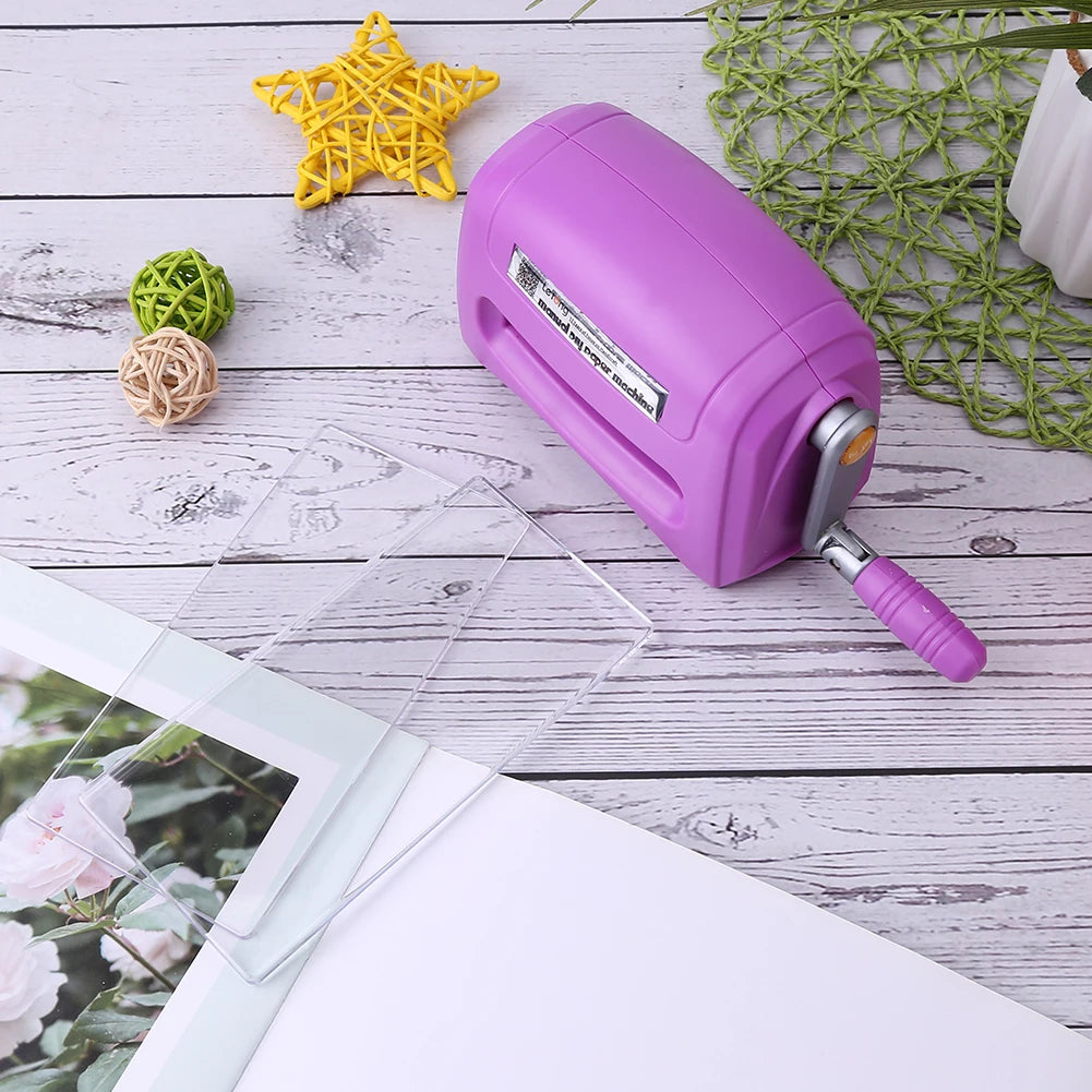 Portable Die Cutting Machine: Perfect for Crafting on the Go - Includes Plastic Backing Plates and Manual