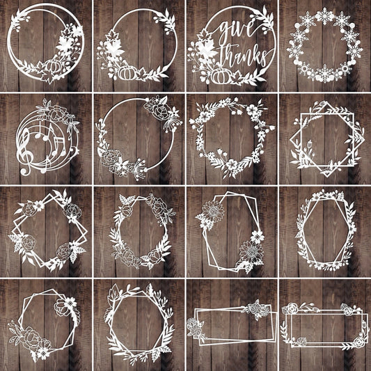 Flower Leaf Series Metal Cutting Dies - Craft Frame for Junk Journals and Scrapbooking