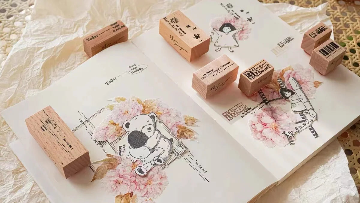 Create Beautiful DIY Projects with Vintage Wooden Stamps - Fast Shipping & Satisfied Results!