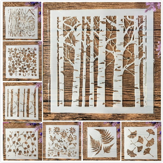 DIY Tree Leaf Stencils Set