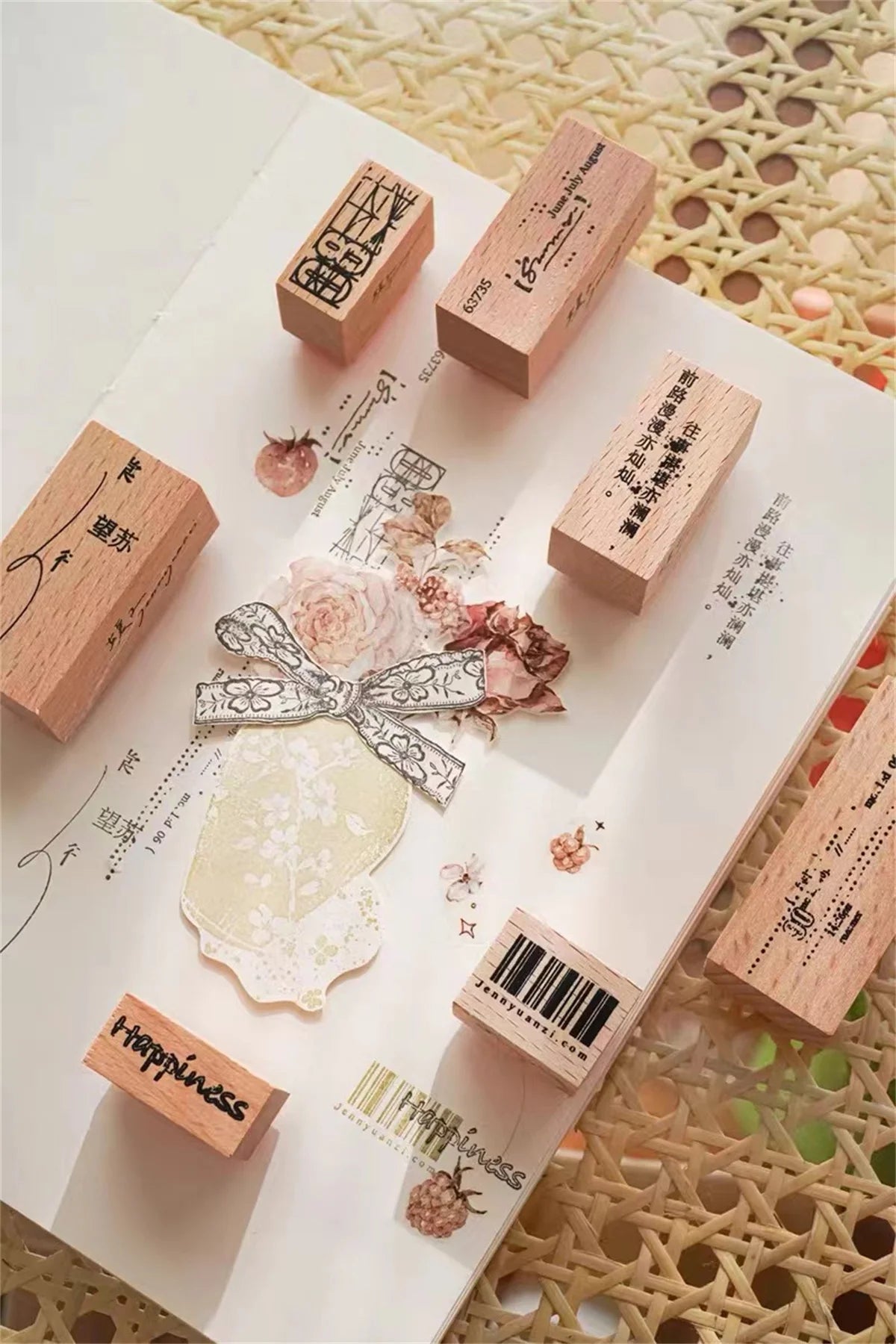 Create Beautiful DIY Projects with Vintage Wooden Stamps - Fast Shipping & Satisfied Results!